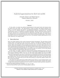 Analytical Approximations for Short Rate Models
