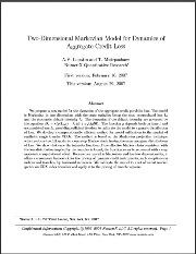Two-Dimensional Markovian Model for Dynamics of Aggregate Credit Loss